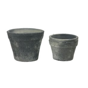 Roma potte <br><br> st  2 stk <br>  13 og 16 cm <br><br> gr <br><br> 