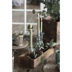 Rustiklys / kronelys <br><br> 8 t <br><br> mosgrn <br><br> 