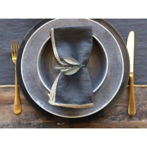 Servietring <br><br> antique messing <br><br> m. blade