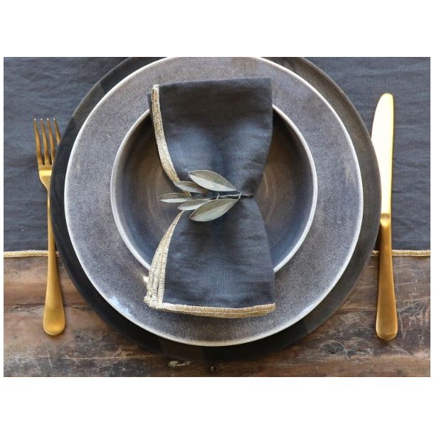 Servietring <br><br> antique messing <br><br> m. blade