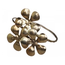 Servietring <br><br> messing <br><br> m. blomster