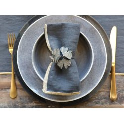  Servietring <br><br> antique messing <br><br> m. blade