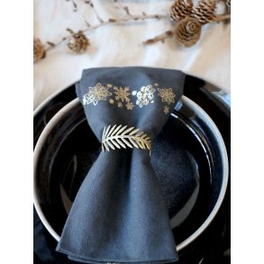 Servietring <br><br> messing <br><br> blad