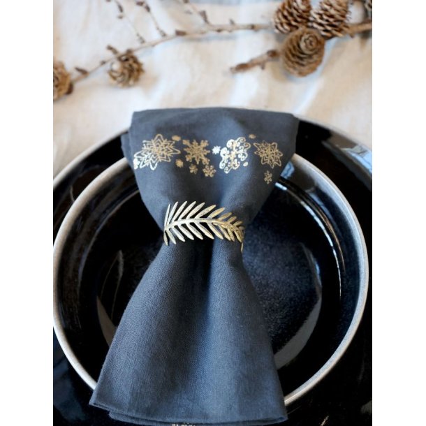 Servietring <br><br> messing <br><br> blad