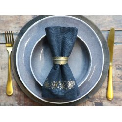 Servietring <br><br> messing <br><br> blad