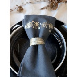 Servietring <br><br> messing <br><br> blad