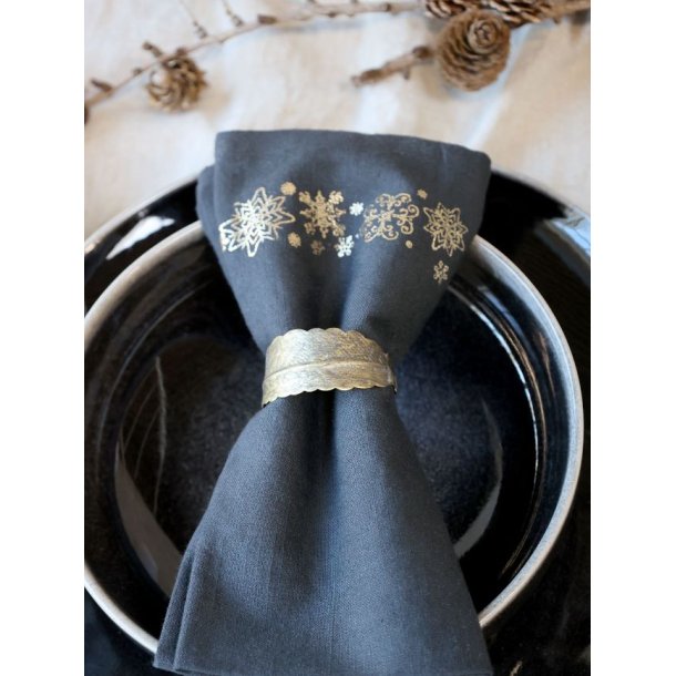 Servietring <br><br> messing <br><br> blad