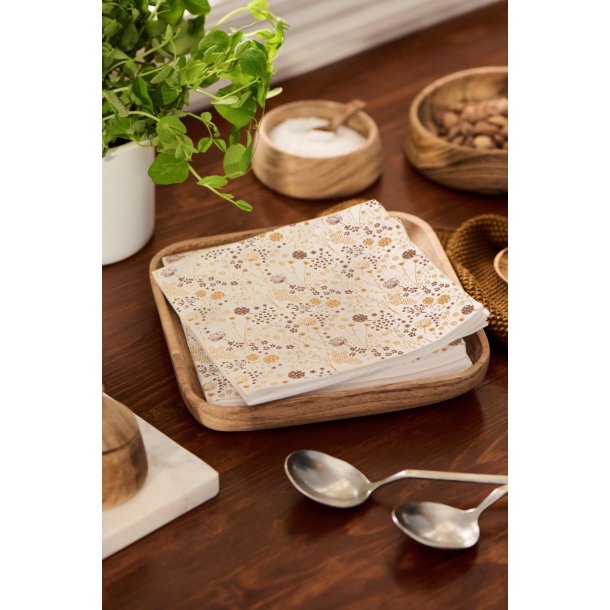 Papirservietter <br><br> 20 stk./pk <br><br> Efter�rsblomster <br><br>