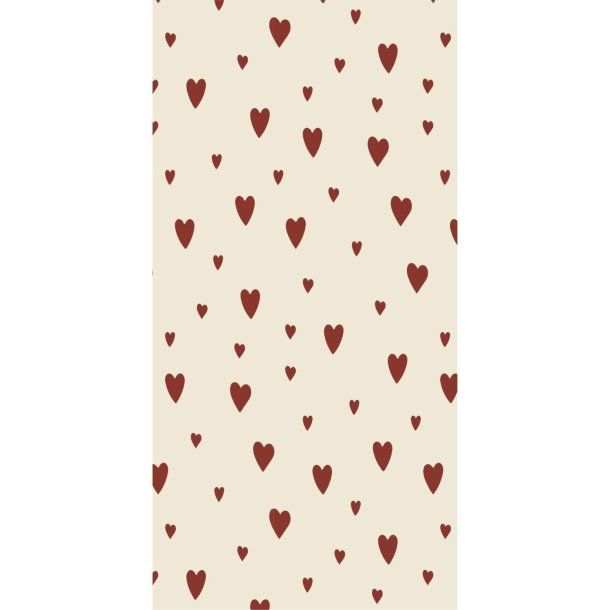 Servietter- aflange <br><br> 16 stk./pk <br><br> Rde hjerter