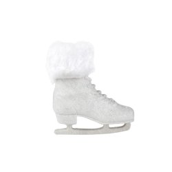 Sk�jte <br><br> Hvid glitter <br><br> 12 x 11 cm <br><br> 2. SORTERING <br><br>