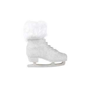 Sk�jte <br><br> Hvid glitter <br><br> 12 x 11 cm <br><br> 2. SORTERING <br><br>