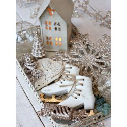 Snefnug m. glimmer <br><br> � 20 cm