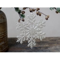 Snefnug m. glimmer <br><br> � 20 cm