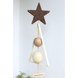 Juletr <br><br> creme <br><br> h 34 cm <br><br>