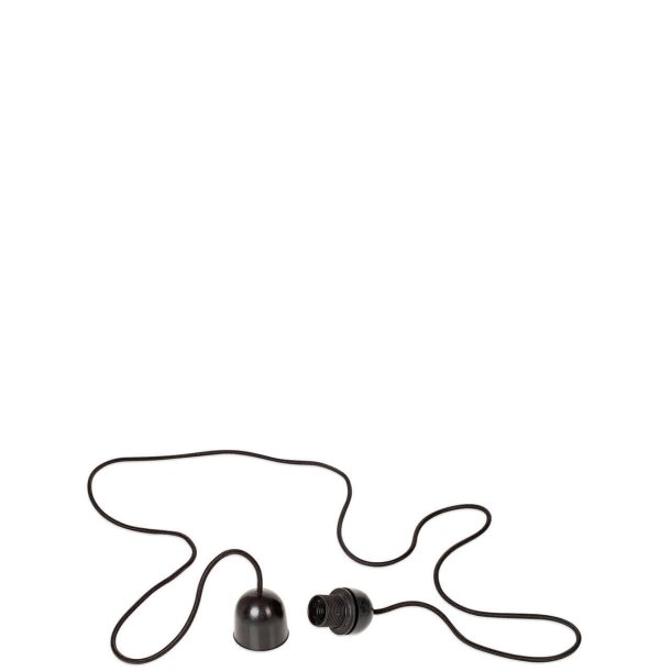 Sort ledning m. fatning <br><br> 200 cm <br><br> 50 x H30 cm <br><br> Nordlux <br><br>
