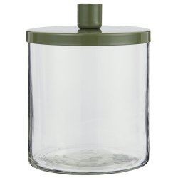 Holder i glas med lg <br><br> til bedelys <br><br> stvgrn <br><br> 