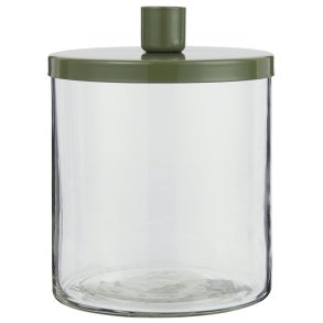 Holder i glas med lg <br><br> til bedelys <br><br> stvgrn <br><br> 