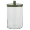 Holder i glas med l�g <br><br> til kertelys <br><br> st�vgr�n <br><br> RESTSALG <br><br>