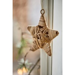 Stjerne af rattan <br><br> Vlg mellem 3 str. <br><br>