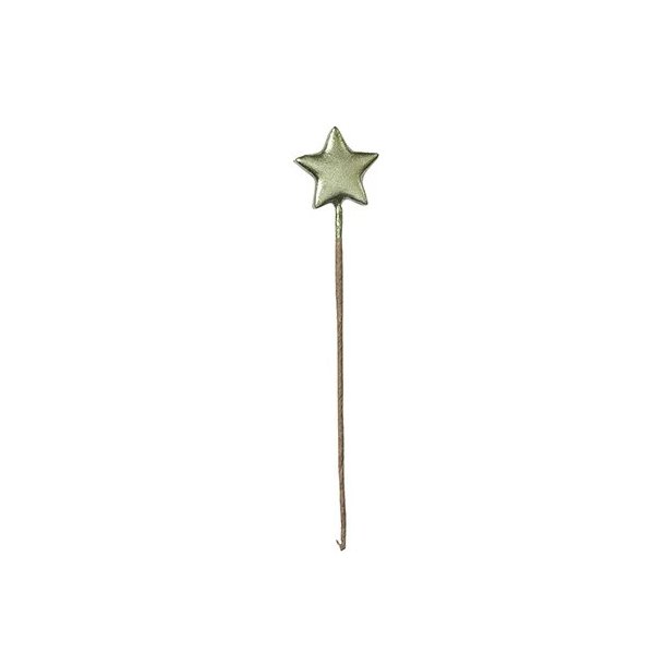 Stjerne p� tr�d <br><br> Gr�n<br><br> 2,5 cm <br><br> 10 stk. i ps <br><br>