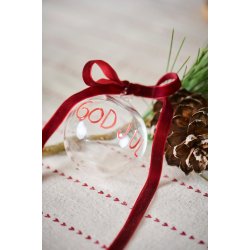 Stofdug Valentina <br><br> 150 x 250 <br><br> Natur med r�de hjerter <br><br> 