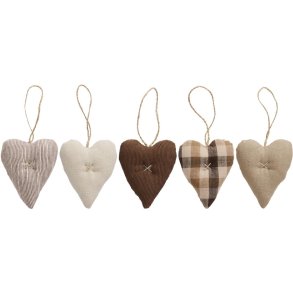 Lille stofhjerte <br><br> H10 cm <br><br> Vlg variant <br><br> 