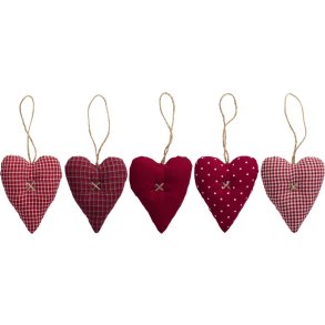 Lille stofhjerte <br><br> H10 cm <br><br> Vlg variant <br><br> 