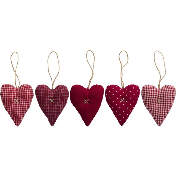 Lille stofhjerte <br><br> H10 cm <br><br> Vlg variant <br><br> 