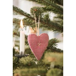 Lille stofhjerte <br><br> H10 cm <br><br> Vlg variant <br><br> 