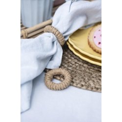 Stofserviet Freja <br><br> 40 x 40 cm <br><br> Lysebl <br><br> RESTSALG <br><br>