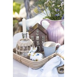 Stofserviet Freja <br><br> 40 x 40 cm <br><br> Lysebl <br><br> RESTSALG <br><br>