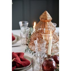 Stofserviet dobbeltvvet <br><br> 40 x 40 cm <br><br> Rd <br><br> Perfekt til julebordet <br><br>