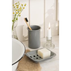 Tandkrus emalje <br><br> H: 12 : 8 cm <br><br> Vlg farve <br><br>