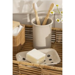 Tandkrus emalje <br><br> H: 12 : 8 cm <br><br> Vlg farve <br><br>