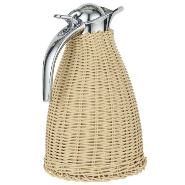 Termokande  m. polyrattan flet <br><br> 1,5 liter  <br><br> natur <br><br> 