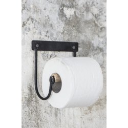 Toiletpapirholder <br><br> sort m. trrulle <br><br> 