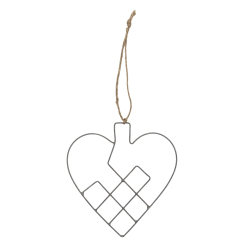 Nicoline hjerte <br><br> lille - 10 x 11 cm <br><br> 