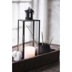 Tr�kasse m. metalbeslag <br><br> Unika <br><br> B: 14 H: 7 L: 43 cm <br><br> 