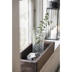 Tr�kasse m. metalbeslag <br><br> Unika <br><br> B: 14 H: 7 L: 43 cm <br><br> 