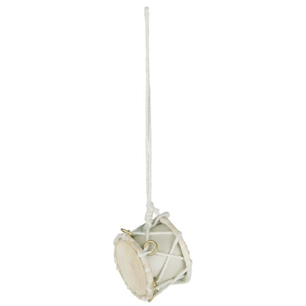 Mini tromme t/ oph�ng <br><br> creme <br><br>  H: 4,5 �: 7 cm <br><br> 