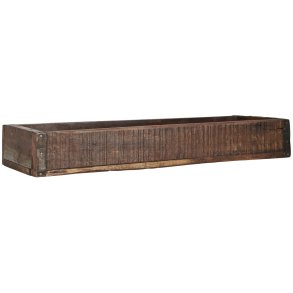 Tr�kasse m. metalbeslag <br><br> Unika <br><br> B: 14 H: 7 L: 43 cm <br><br> 