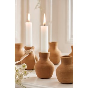 Mini lerkrukke / Stage til bedelys <br><br> Unika <br><br> ikke vandtt <br><br> 