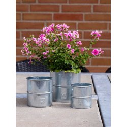 Urtepotter <br><br> galvaniseret <br><br> st m. 3 str. <br><br> 