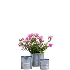 Urtepotter <br><br> galvaniseret <br><br> st m. 3 str. <br><br> 