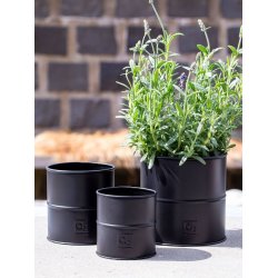 Urtepotter <br><br> sort <br><br> St af 3 str. <br><br>