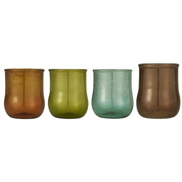 Vase mini UNIKA <br><br> h 7,2 cm <br><br> 4 ass farver <br><br> 