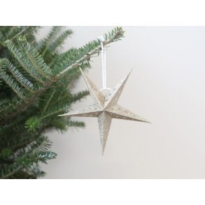 Vintage papirstjerne <br><br> champagne <br><br> 15 cm