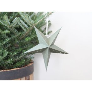 Vintage papirstjerne <br><br> mos <br><br> 22 cm <br><br>