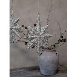 Vire metal stjerne <br><br> Antique messing <br><br> vlg strrelse