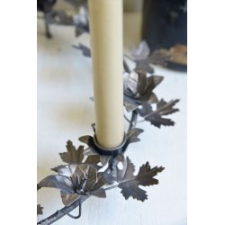 Adventskrans m. blade <br><br> til bedelys <br><br>  41 cm